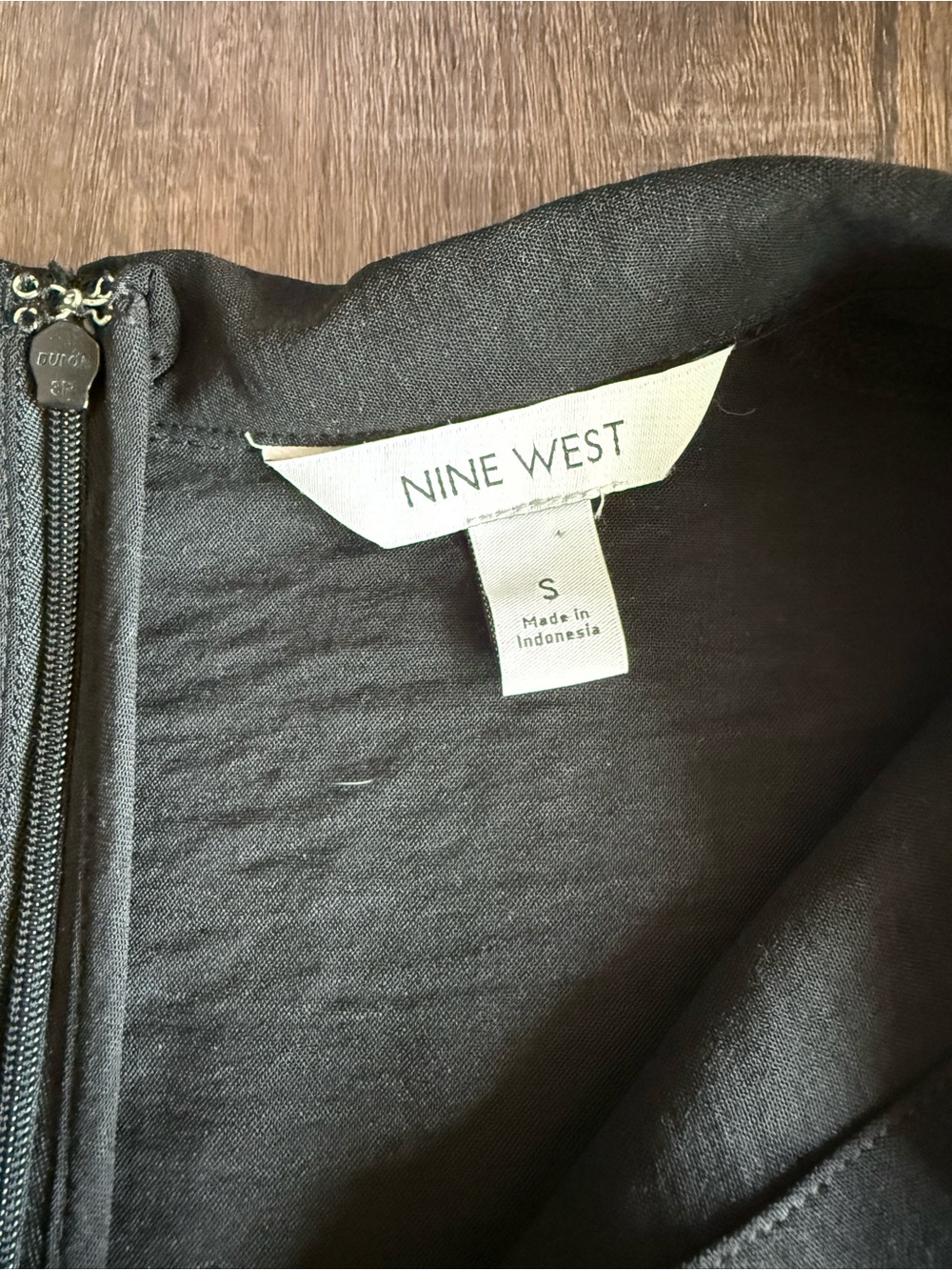 Nine West Black V-Neck Wide-Leg Jumpsuit - Picture 2 of 11